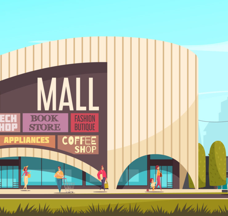 Shopping Mall Outside Composition
